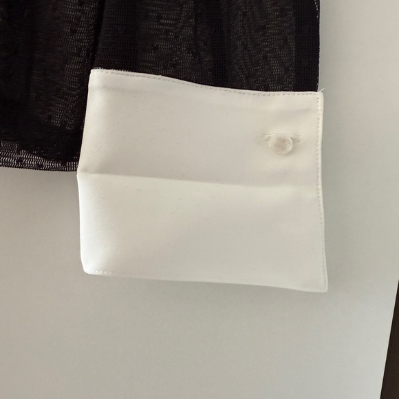 NEW Anne Fontaine LEOPOLDINE Black Sheer Lace Blouse - Size 44 (US 12) - Picture 12 of 15